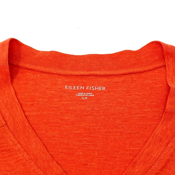 EILEEN FISHER Organic Cotton Hemp Twist Knit V-Neck Dress - Picture 4 of 4